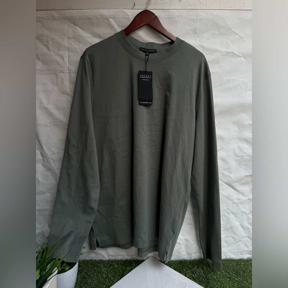 Robert Barakett The barakett long sleeve tee Men's Dusty Olive Crew Neck Sz XXL - Picture 3 of 9